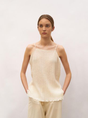 Wrinkle Sleeveless Top - ANGELO BIANCO - Modalova