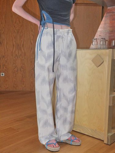 Comfort String Wave Pants_Grey - Enor - Modalova