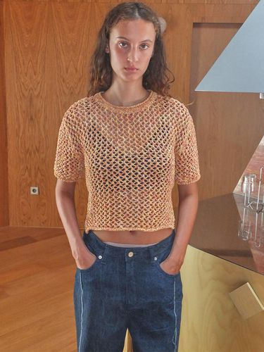 Scotch Crop Half Knit Top - Enor - Modalova