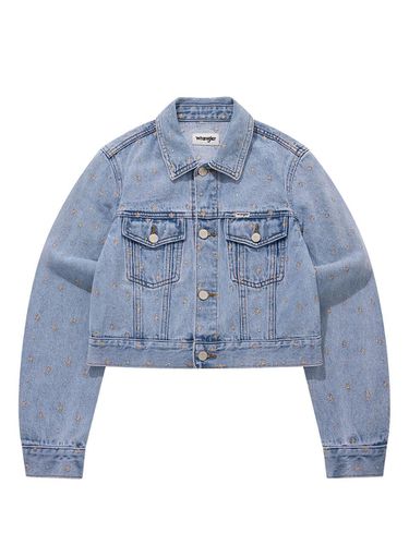 Broken Twill Front Embroidery Crop Denim Jacket - Wrangler - Modalova