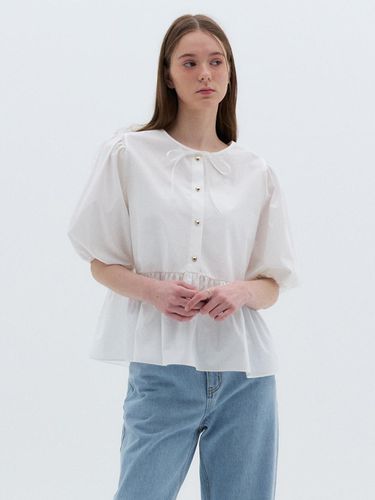 Two-Way Puff Peplum Blouse - OSTKAKA - Modalova