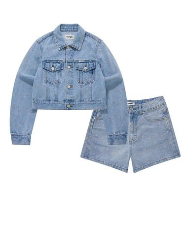 Front Embroidery Summer Denim Shorts Set Up - Wrangler - Modalova