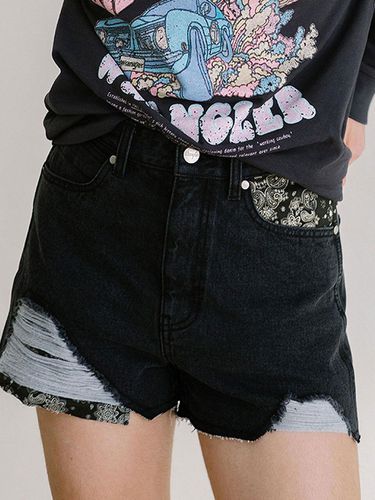 Bandana Denim Shorts_Gray - Wrangler - Modalova