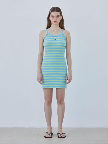 Stripe Ribbed Mini Dress_Sky Blue - Wrangler - Modalova