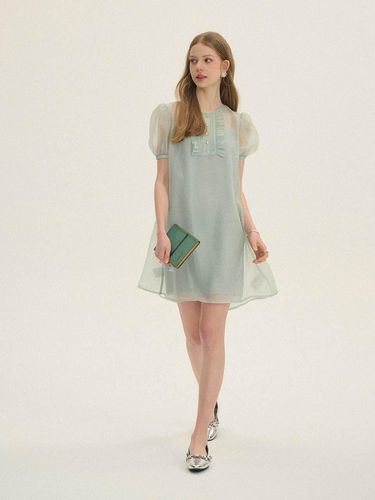 Clover Layered Mini Dress_Green - Sincethen - Modalova