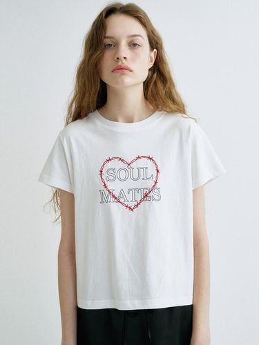 S Soulmates Heart T-shirt_White - ANEDIT - Modalova