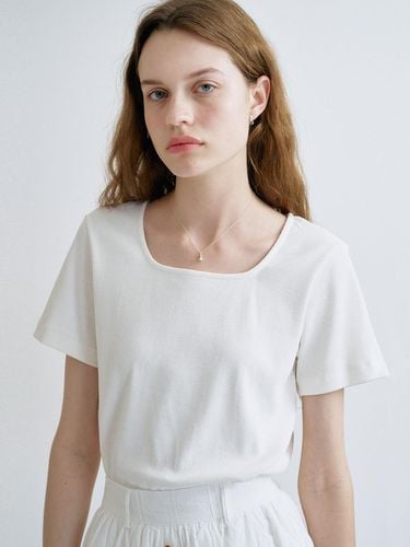 S Square Neck Rib T-shirt_(3 Color) - ANEDIT - Modalova