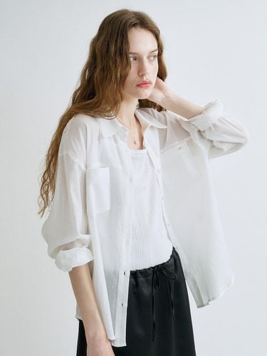 S See Through Pocket Shirt_White - ANEDIT - Modalova