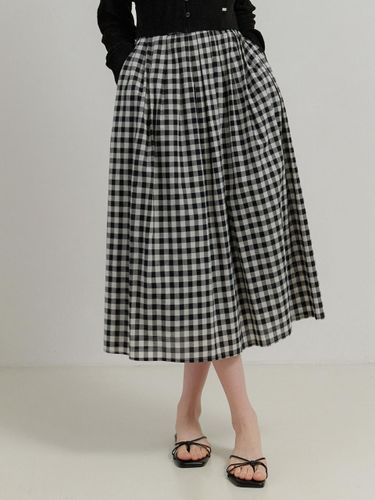 Dew Plaid Skirt - Black - RE_L - Modalova