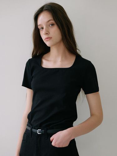 Square Short Sleeve T-shirt - Black - Laminez - Modalova