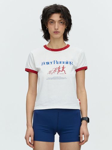 Better Running Ringer T-shirt_White - MENASOO - Modalova