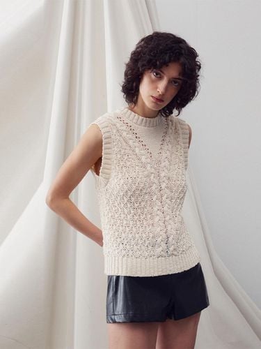 Crochet-Knit Vest Top - RE RHEE - Modalova