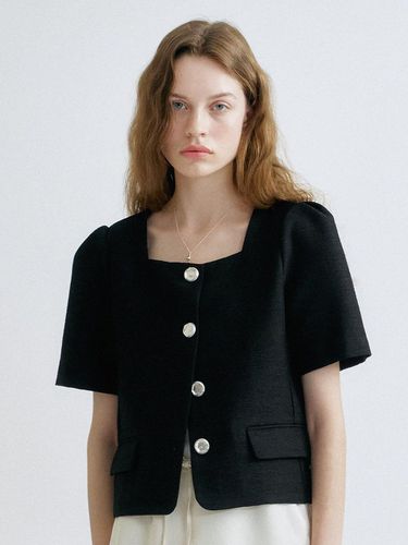 S Square Summer Tweed Jacket_Black - ANEDIT - Modalova