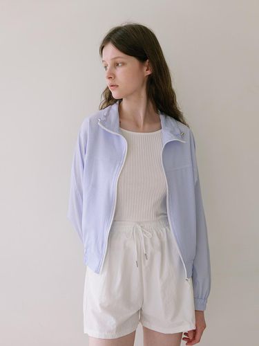 Stripe Seersucker Blouson Jacket - Laminez - Modalova