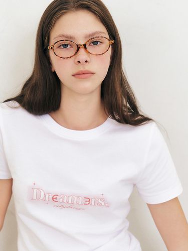 Twinkle Lettering Short Sleeve T-shirt_White - CITYBREEZE - Modalova