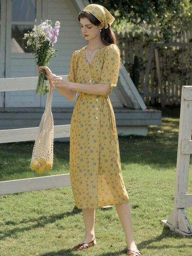 SR_Picnic Slim Floral Dress - Simple Retro - Modalova