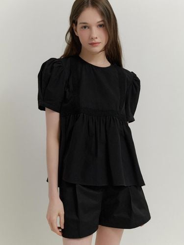 Gardener Lace Blouse - Black - RE_L - Modalova