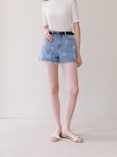 LM18 Flower Cut Shorts - Blue - Laminez - Modalova