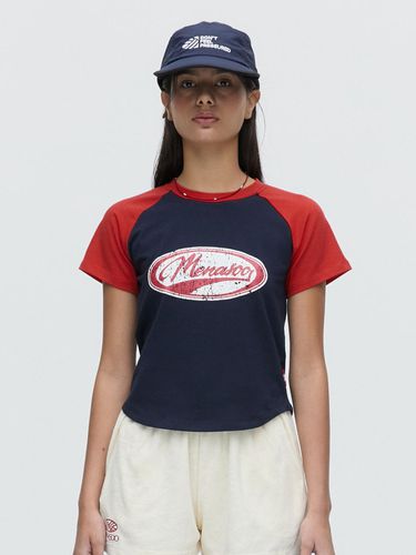 MNS Vintage Crack Raglan T-shirt_Navy - MENASOO - Modalova