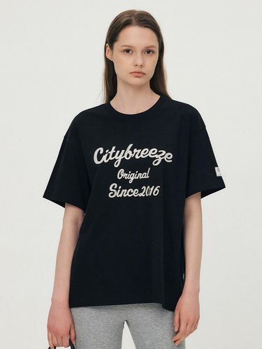 Chain Embroidery Lettering Short Sleeve T-shirt - CITYBREEZE - Modalova