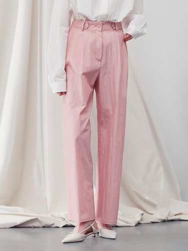 Pleat Detail Straight Leg Trouser - RE RHEE - Modalova