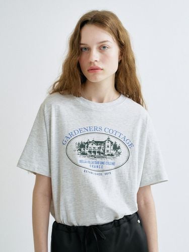 S Cottage Printing T-shirt_White Melange - ANEDIT - Modalova