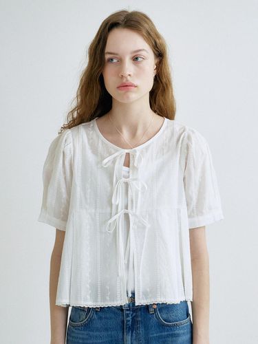 S Lovely Silhouette Ribbon Blouse - ANEDIT - Modalova