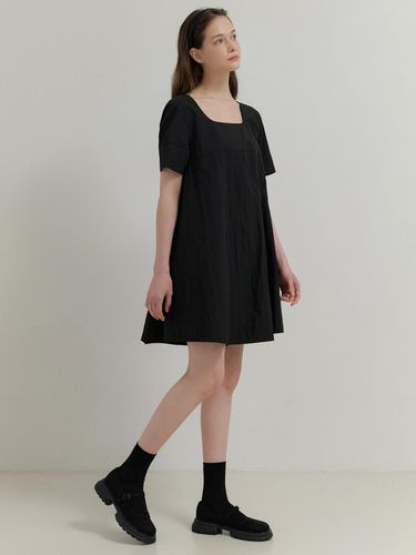 Heart Button Mini Dress - Black - RE_L - Modalova