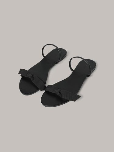 Ribbon Flat Sandal_Black - Laminez - Modalova