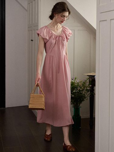 SR_Tulip Shirring Dress - Pink - Simple Retro - Modalova