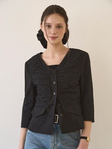 Manon Shirring Jacket - Black - J`ASP - Modalova