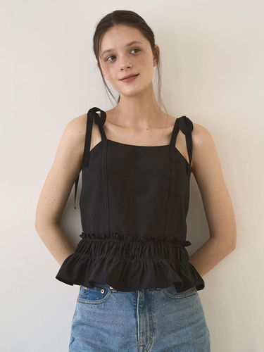 Amelia Ribbon Top - Black - J`ASP - Modalova