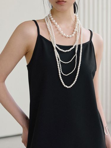 Pearl Layered Long Necklace - JUARR - Modalova