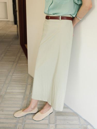 Back Slit Long Skirt_Green - THE RYE - Modalova