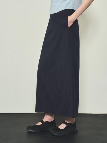 PinStripe Maxi Skirt - Navy - CITTA - Modalova