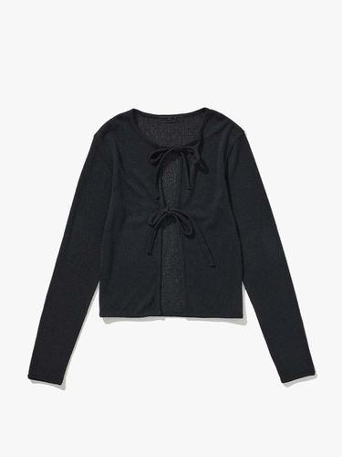 Seashell Ribbon Cardigan_Black - PLAC - Modalova