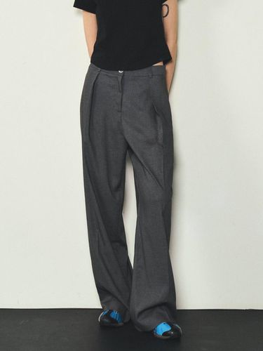 Linen Single Pleated Slacks - CITTA - Modalova