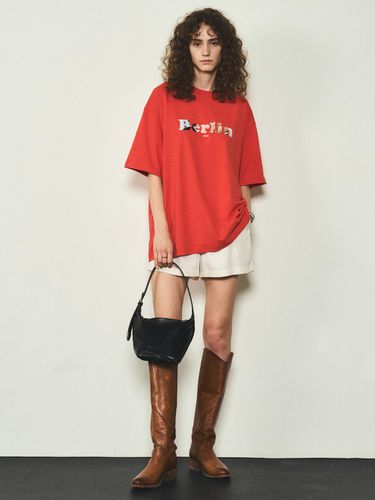 Berlin Oversized Fit T-shirt - Red - CITTA - Modalova