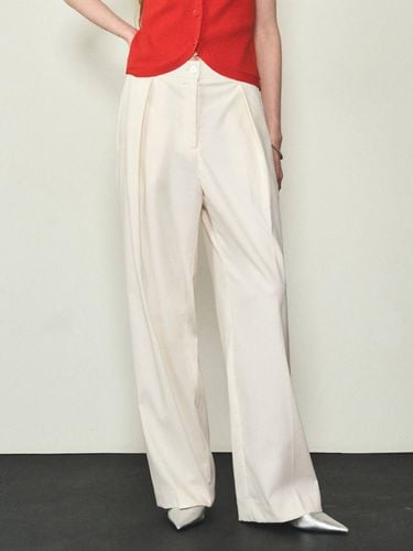 Linen Single Pleated Slacks - CITTA - Modalova