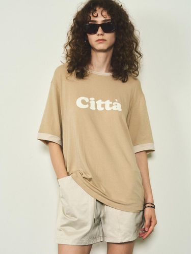 Retro Logo Oversized Fit Ringer T-shirt - CITTA - Modalova