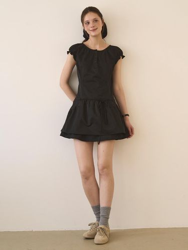 Charlotte Shirring Dress - Black - J`ASP - Modalova