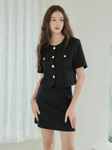 A Line Mini Skirt_Black - bibyseob - Modalova