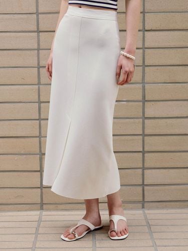 Band Hem Front Slit A-Line Long Skirt - 4 Color - JUARR - Modalova