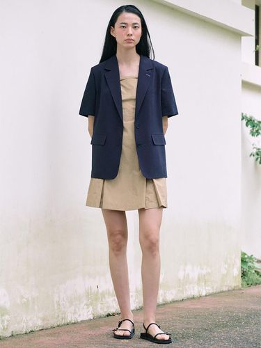 Back Slit Semi Overfit Jacket_Navy - kuho plus - Modalova