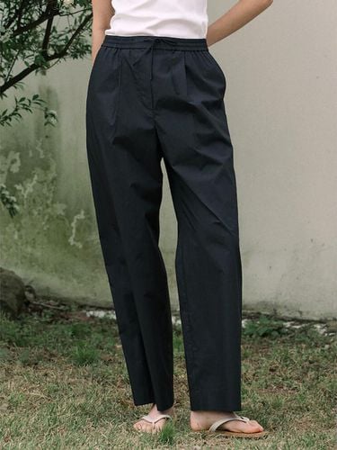 Tuck Banding Wide Pants_Black - kuho plus - Modalova