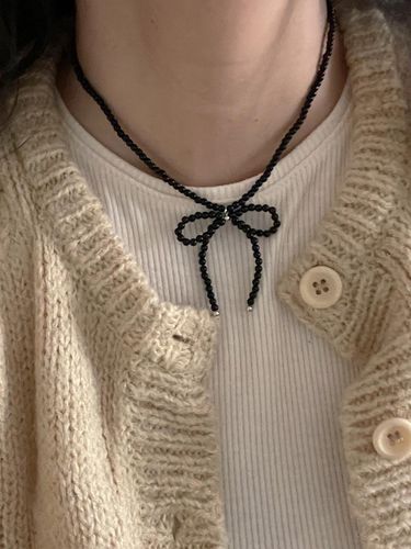 Ribbon Necklace - OUI SAY YES! - Modalova