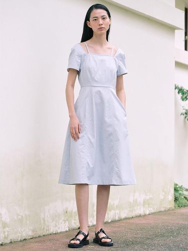 Layered Midi Dress (Sky Blue) - kuho plus - Modalova