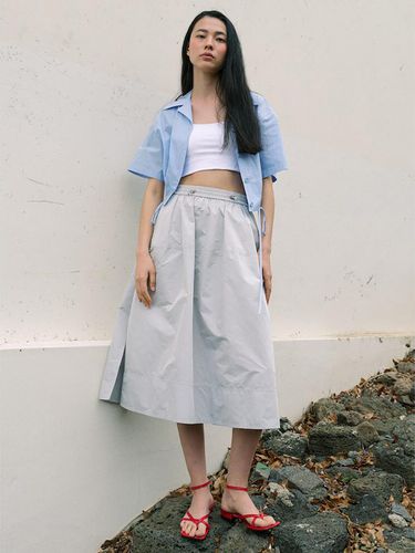 Banding Volume Skirt (Light Grey) - kuho plus - Modalova