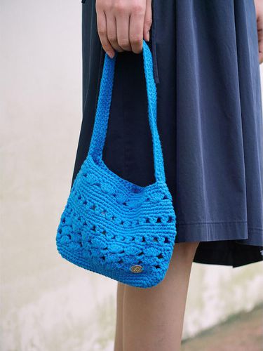 Crochet Knit Mini Bag Blue - kuho plus - Modalova