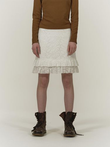 DOUBLE FLARED PAISLEY SKIRT [WHITE] - SALTY PEBBLE - Modalova